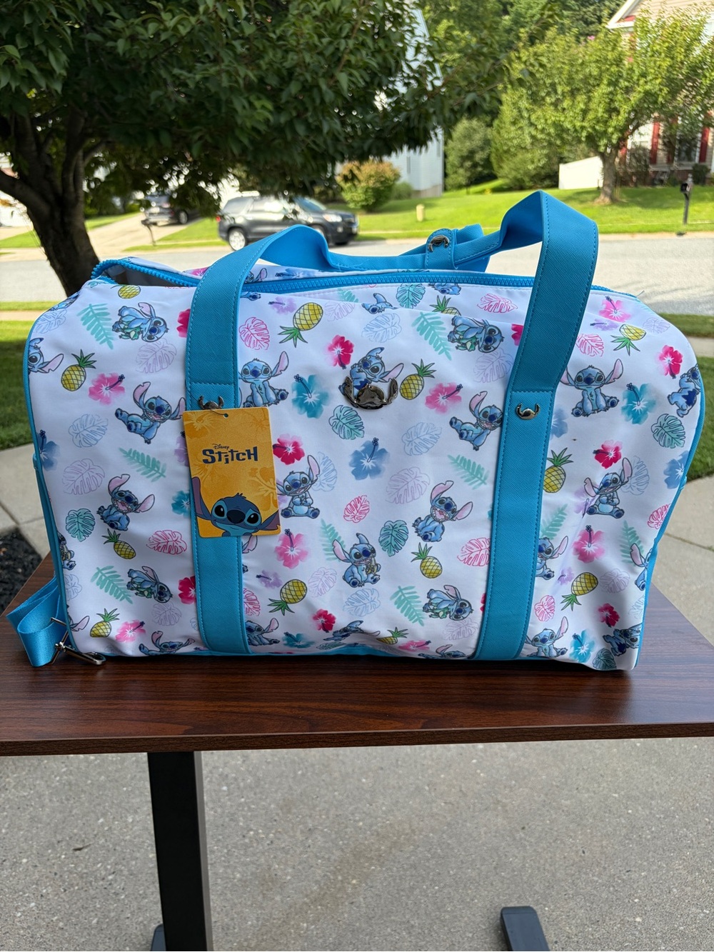 Disney Lilo & Stitch Tropical Duffle Travel Bag Bioworld NWT